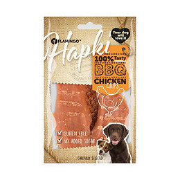Friandise Filet De Poulet Hapki Bbq. Pour Chien 85 G. Sans Gluten . - Flamingo Pet Products - Fl-520257