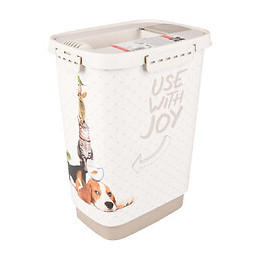 Boite Stockage  June, 8.4 Litres,  18 X 24 X 32 Cm. Pour Croquette Chien. - Flamingo Pet Products - Fl-518985