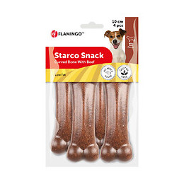 Friandise Starco Os Courbé Au Bœuf. 4 Pieces De 10 Cm.  Pour Chien. - Flamingo Pet Products - Fl-518704