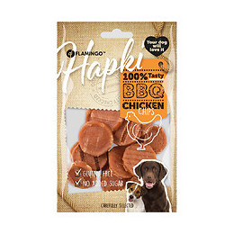 Friandise Chips De Poulet Hapki Bbq. Pour Chien 85 G. Sans Gluten . - Flamingo Pet Products - Fl-520258