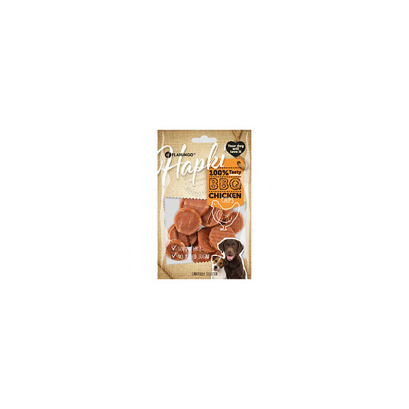 Friandise Chips De Poulet Hapki Bbq. Pour Chien 85 G. Sans Gluten . - Flamingo Pet Products - Fl-520258