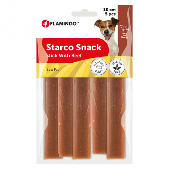 Friandise Starco Bâton Au Bœuf.  5 Pieces De 10 Cm. Pour Chien. - Flamingo Pet Products - Fl-518695