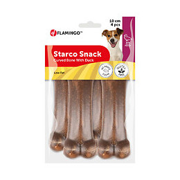 Friandise Starco Os Courbé Au Canard. 4 Pieces De 10 Cm.  Pour Chien. - Flamingo Pet Products - Fl-518701