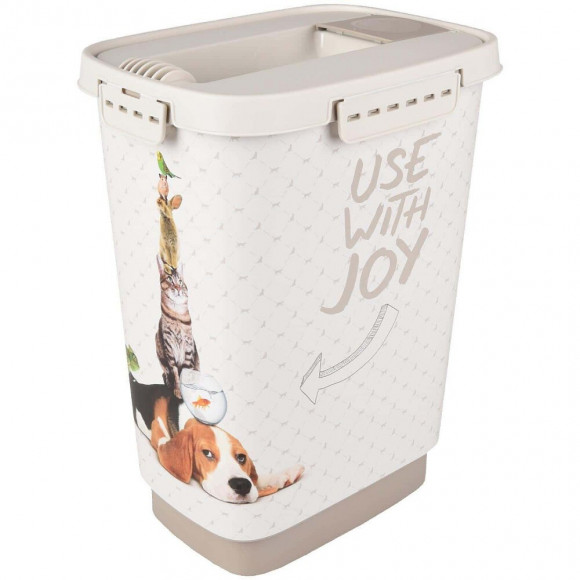 Boite Stockage  June, 8.4 Litres,  18 X 24 X 32 Cm. Pour Croquette Chien. - Flamingo Pet Products - Fl-518985