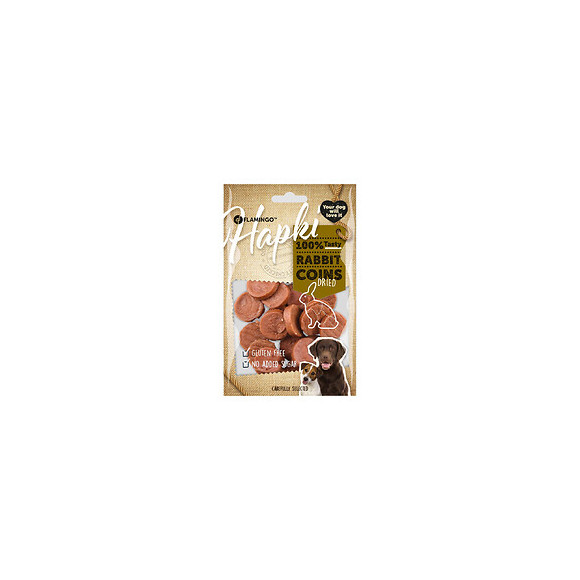 Friandise Lapin Pièces. Hapki Bbq. Pour Chien . 85 G. Sans Gluten. - Flamingo Pet Products - Fl-520275