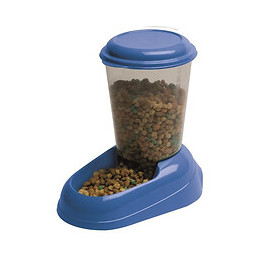 Ferplast Distributeur Croquettes Zenith 3l En Plastique - 29,2x20,2x28,8 - Bleu - Chien Et Chat