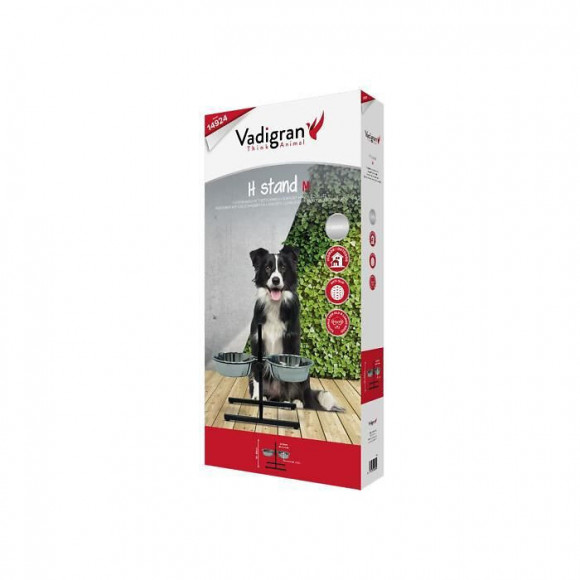 Vadigran Bar Avec 2 Mangeoires Inox - 2 X 2500 Ml - Pour Chien