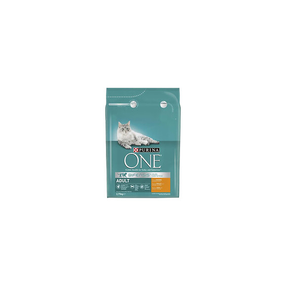 Purina One Croquettes Pour Chat Adulte Au Poulet Et Cereales Completes - 4 X 2,75 Kg