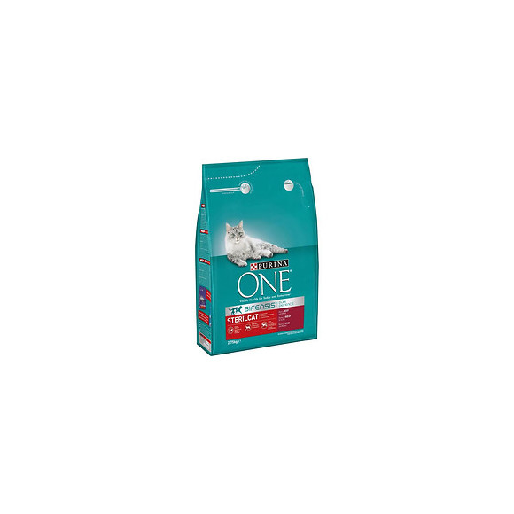 Purina One Croquettes Pour Chat Adulte Sterilise Au Boeuf Et Au Ble - 4 X 2,75 Kg