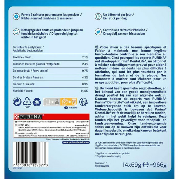 Purina Dentalife Medium - Multipack - Pour Chiens De Taille Moyenne - 966 G
