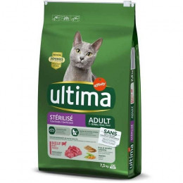 Ultima Croquettes Au Boeuf Pour Chat Adulte Sterilise - 7,5 Kg