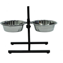 Vadigran Bar Avec 2 Mangeoires Inox - 2 X 1570 Ml - Pour Chien