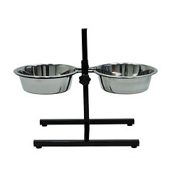 Vadigran Bar Avec 2 Mangeoires Inox - 2 X 1570 Ml - Pour Chien