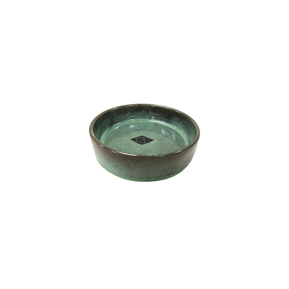 D+d Chat Gamelle Et Bol D`eau Jasper Kat Green Vert 13,5x13,5x4,5cm 0,377kg