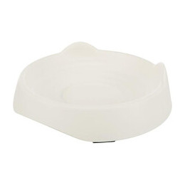 Trixie Gamelle Plate Tete De Chat En Melamine - 0,25 L - O 17 Cm - Blanc - Pour Chien