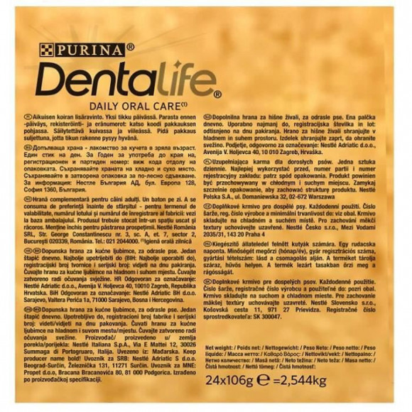 Purina Dentalife Multipack Maxi - Pour Chiens De Grande Taille - 72 Batonnets - 2 X 1272 G