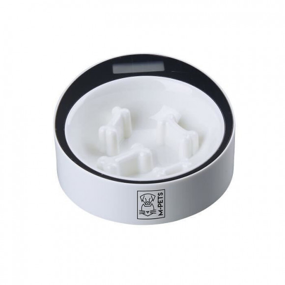 Yumi Smart Bowl - Round Shape - With Slow Food - White + Black -