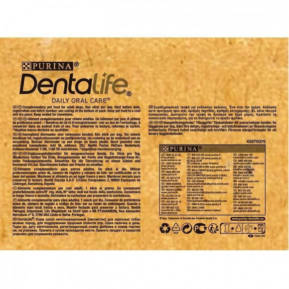 Purina Dentalife Multipack Mini - Pour Chiens De Petite Taille - 108 Batonnets - 2 X 882 G