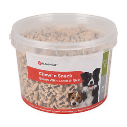 Friandise Agneau Et Riz Os Seau 1.8 Kg. Pour Chiens. - Flamingo Pet Products - Fl-518627