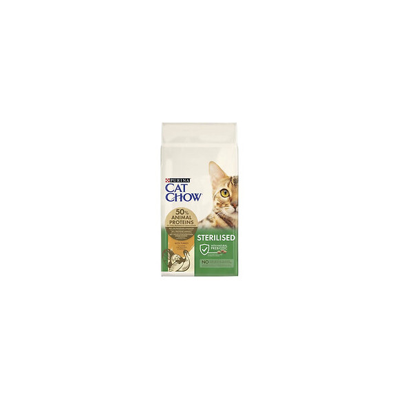 Purina Cat Chow Croquettes Pour Chat Adulte Sterilise - Riche En Dinde - 10 Kg