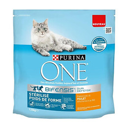Purina One Croquettes Au Poulet Poids De Forme - Pour Chat Adulte Sterilise - 1,5 Kg