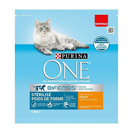 Purina One Croquettes Au Poulet Poids De Forme - Pour Chat Adulte Sterilise - 1,5 Kg