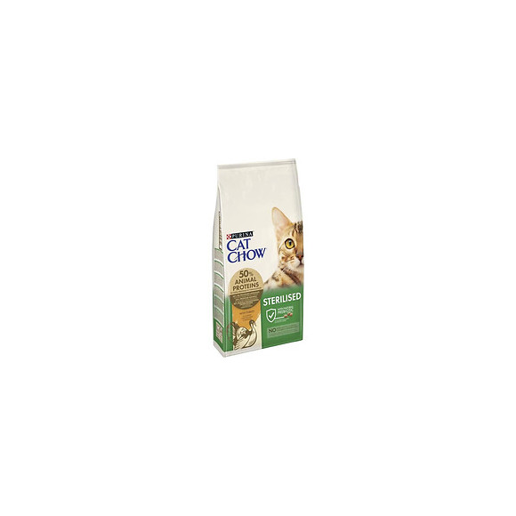 Purina Cat Chow Croquettes Pour Chat Adulte Sterilise - Riche En Dinde - 10 Kg