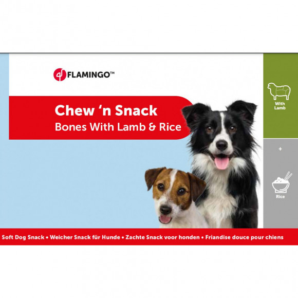 Friandise Agneau Et Riz Os Seau 1.8 Kg. Pour Chiens. - Flamingo Pet Products - Fl-518627