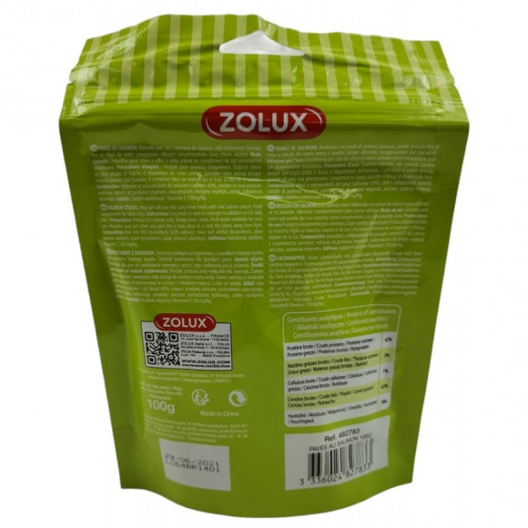 Friandise Pavés Au Saumon 100 G. Pour Chien. - Zolux - Zo-482783