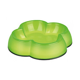 0.25 Litre Ø 12 Cm Gamelle Plastique Forme  Trèfle - Coloris Divers - Trixie - Tr-24430