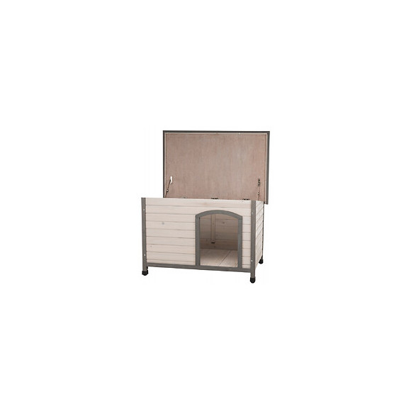 Niche Classic Toit Plat M-l: 104 X 72 X 68 Cm . Grise. Pour Chiens . - Trixie - Tr-39562