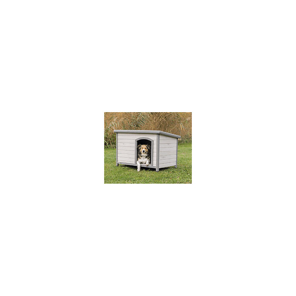 Niche Classic Toit Plat M-l: 104 X 72 X 68 Cm . Grise. Pour Chiens . - Trixie - Tr-39562