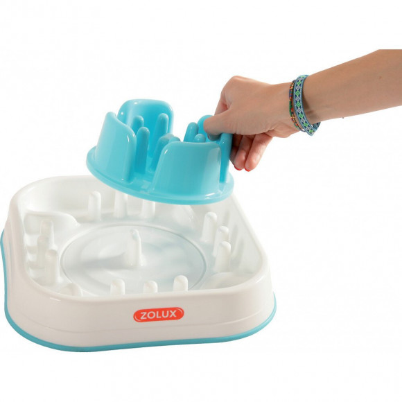 Ecuelle Anti-glouton Carré. 28 X 28 X 6.5 Cm. Pour Chien. - Zolux - Zo-474144