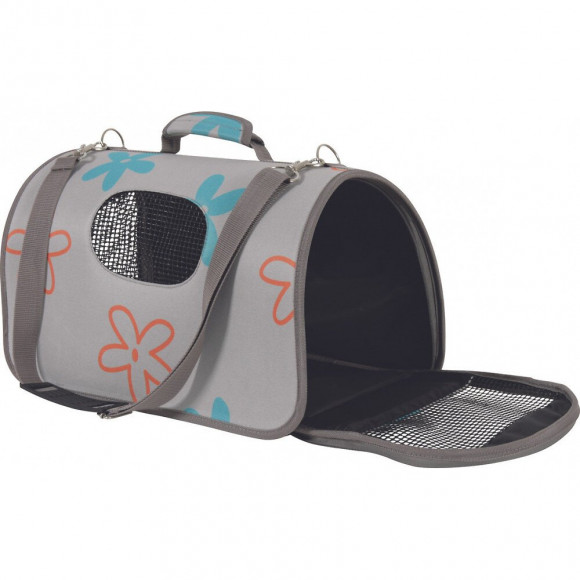 Panier De Transport Flower. Taille L. Couleur Gris. Pour Chat Ou Chien. - Zolux - Zo-423448gri