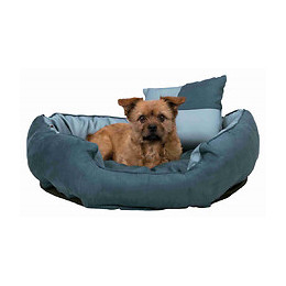 Lit Réversible Basko. 80 × 65 Cm. Pour Chien. Couleur Bleu. - Trixie - Tr-37546