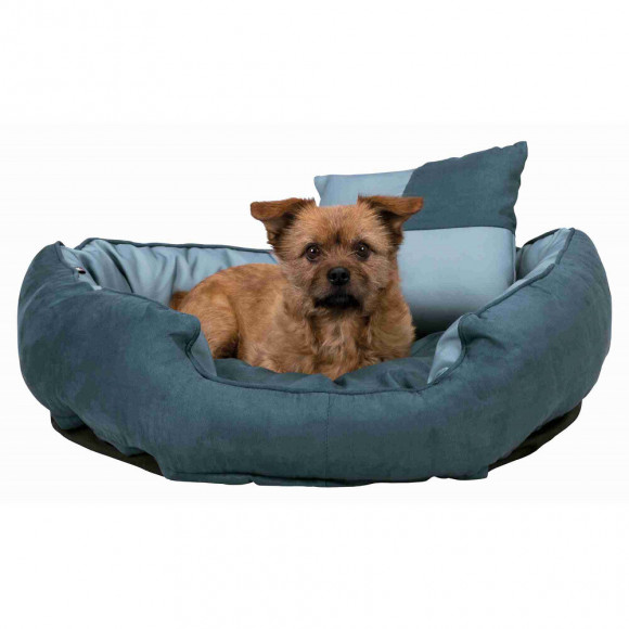 Lit Réversible Basko. 80 × 65 Cm. Pour Chien. Couleur Bleu. - Trixie - Tr-37546