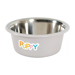 Ecuelle Inox Puppy. Ø 16.5 Cm . Couleur Taupe - Zolux - Zo-475542tau