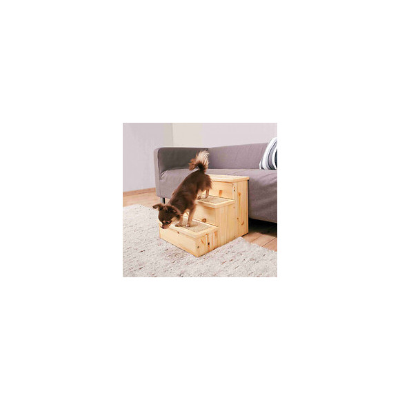 Escalier En Bois Pour Petit Chiens Taille 40 X 38 X 45 Cm - Trixie - Tr-3943