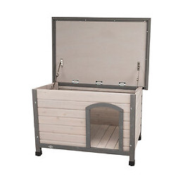 Niche Classic Toit Plat S-m . 85 X 58 X 60 Cm . Grise. Pour Chiens - Trixie - Tr-39561