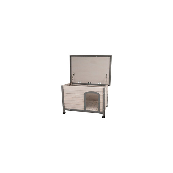Niche Classic Toit Plat S-m . 85 X 58 X 60 Cm . Grise. Pour Chiens - Trixie - Tr-39561