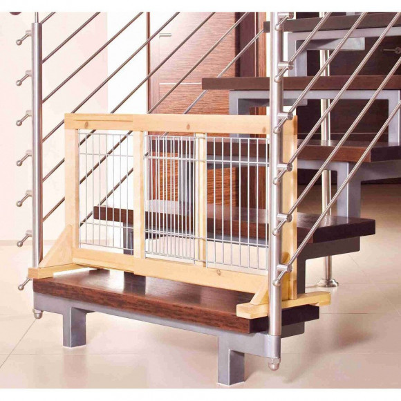 Barrière Bois Réglable De 65 À 108 Cm H 50 Cm.  Pour Chiens. - Trixie - Tr-3944