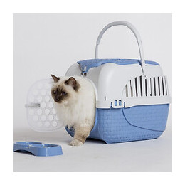 Cage De Transport. Tour Bleu. Taille Xs. 33 X 52 X 34 Cm. Pour Chat Ou Chien. - Bama Pet - Fl-517590
