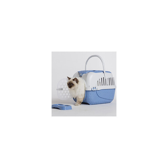 Cage De Transport. Tour Bleu. Taille Xs. 33 X 52 X 34 Cm. Pour Chat Ou Chien. - Bama Pet - Fl-517590