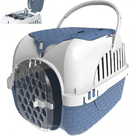 Cage De Transport. Tour Bleu. Taille Xs. 33 X 52 X 34 Cm. Pour Chat Ou Chien. - Bama Pet - Fl-517590