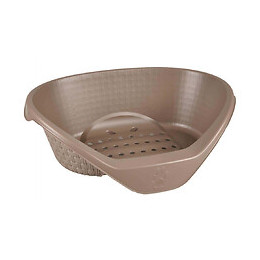 Panier Aspect Rotin 75 X 55 X 26 Cm H Pour Chien Gamme Nido. Couleur Taupe - Bama Pet - Fl-517627