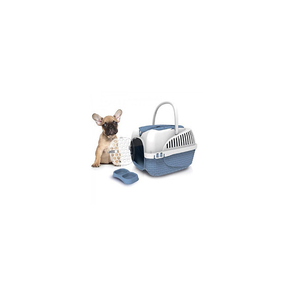 Cage De Transport. Tour Bleu. Taille Xs. 33 X 52 X 34 Cm. Pour Chat Ou Chien. - Bama Pet - Fl-517590