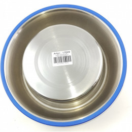 Gamelle Inox Antidérapante. Ø 33 Cm  2.8 Litres. Pour Chien. - Nobby - Va-17629