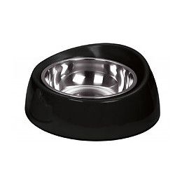Gamelle Ø 20 Cm, 0.35 Litres. Inox Et Mélaminé Noir. Pour Chien - Nobby - Va-73301-06