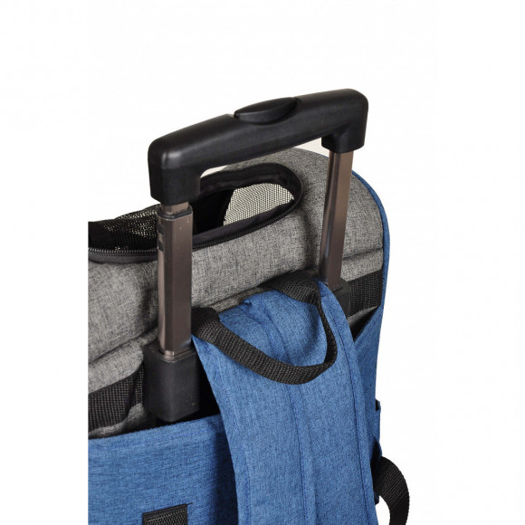 Sac A Dos Trolley Kiara Bleu. 32 X 29 X H 89 Cm. Pour Chien. - Flamingo Pet Products - Fl-517743