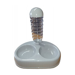 Distributeur Eau Et Nourriture Alun. 2 X 400 Ml. Pour Chien Et Chat. - Flamingo Pet Products - Fl-520818